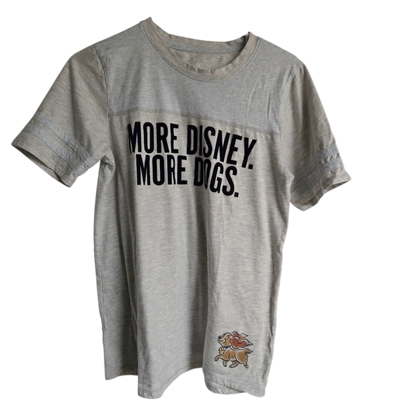 Disney Gray "More Disney, More Dogs" Grapic Tee Lady In The Tramp Large - Picture 1 of 5